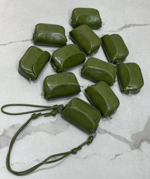 Muadil Mini Askılı Çanta zeytin yeşili