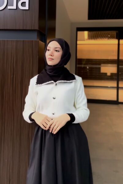Bebe Yaka Hırka siyah - standart