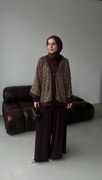 Diva Payet Takım kahverengi - 1 (38-40-42)