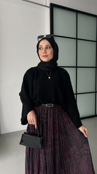 Etnik Desen Etek Mürdüm - standart