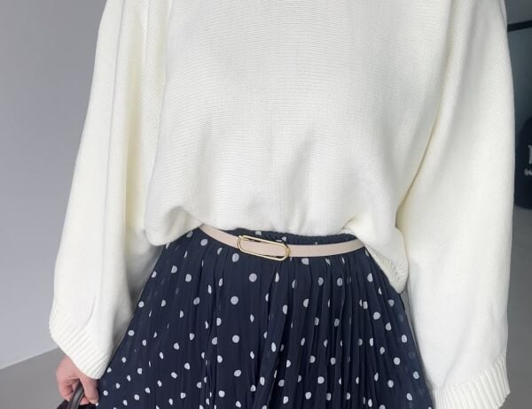 Oversize Kesim Kazak ekru - standart